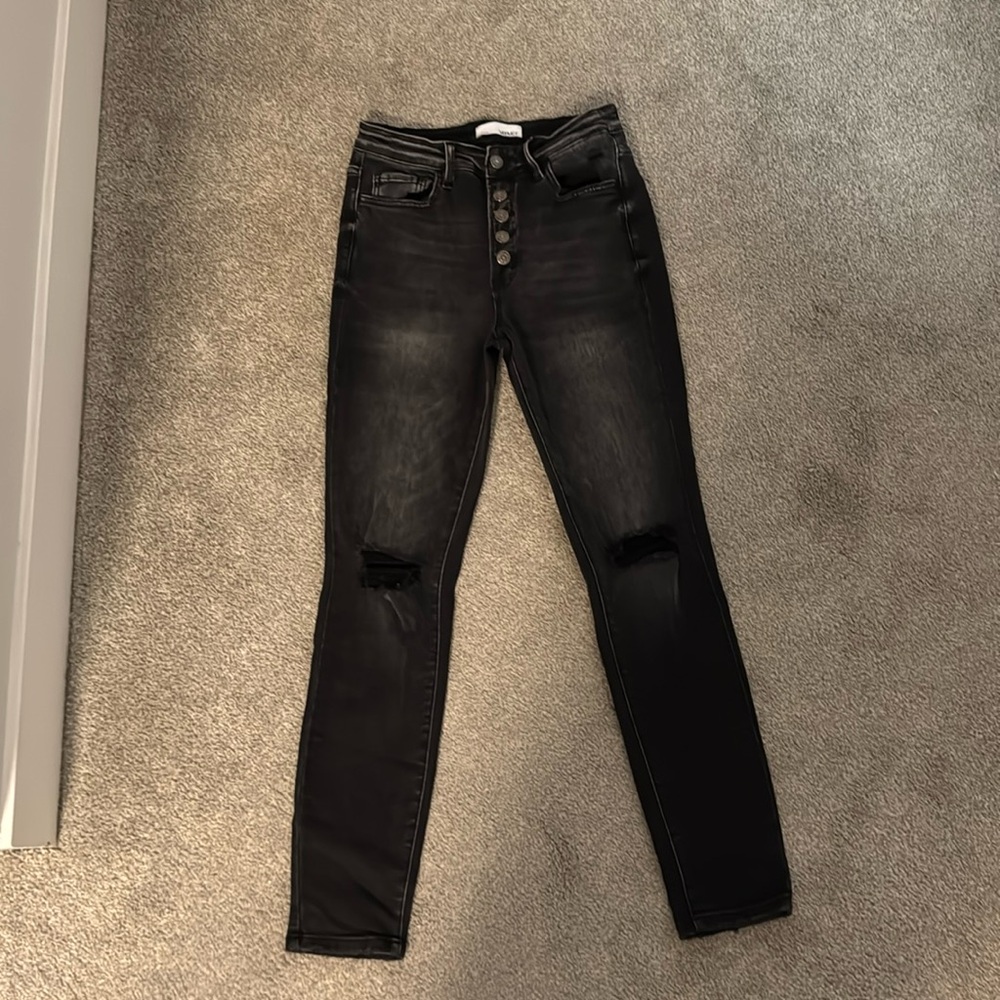 Vervet Black Wash Jeans High Waisted